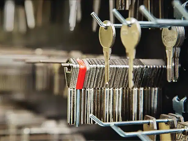 Keys Hanging on Display