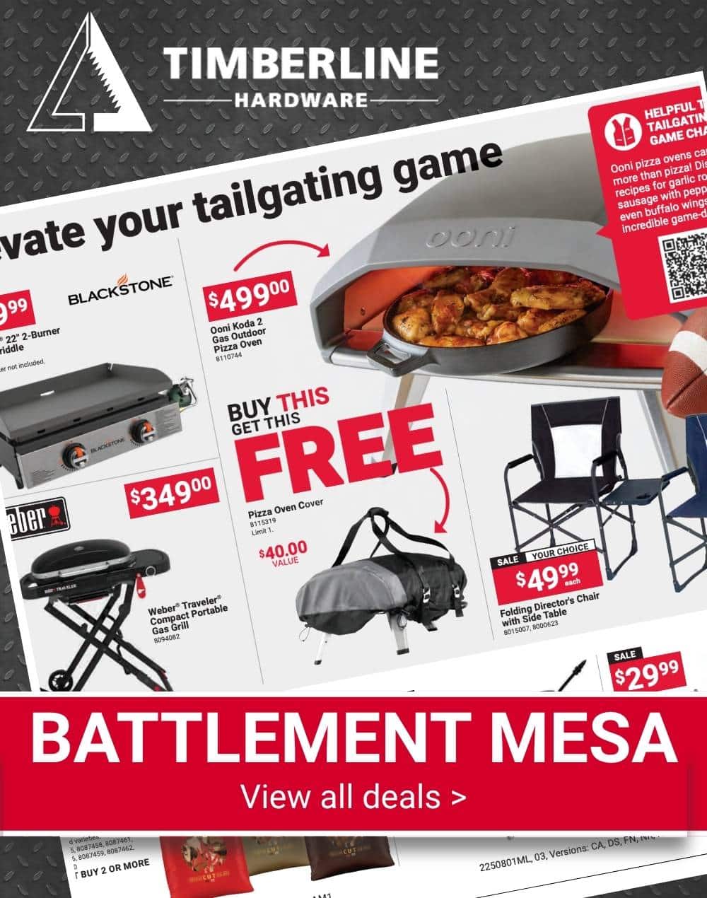 August Red Hot Buys at Timberline Ace Battlement Mesa—big savings on tools, garden gear, and more for your home.