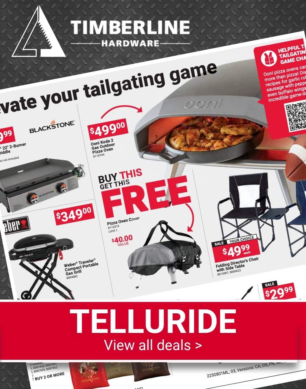 Explore August Red Hot Buys at Timberline Ace Telluride—quality tools, outdoor essentials, and helpful service from your local hardware team.