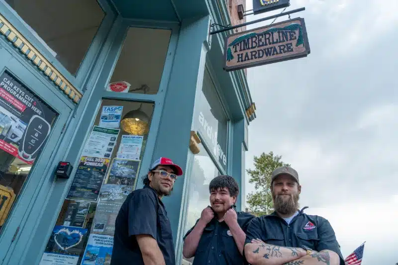 telluride employees outside timberline ace of telluride