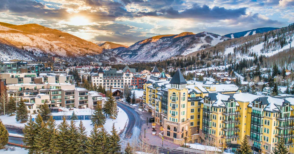 Overhead View of Aspen, CO