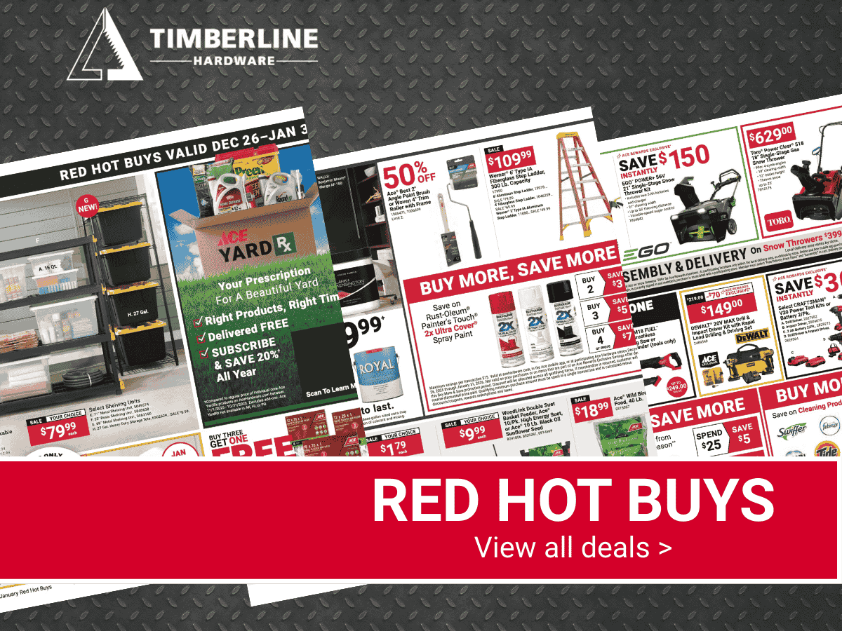 timberline ace red hot buys savings for January 2026