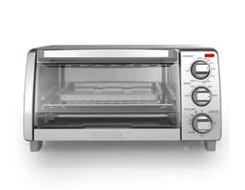 Black+Decker Stainless Steel Silver 4 slot Toaster Oven