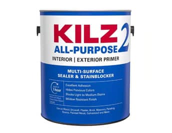 KILZ White Flat Water-Based Acrylic Stain Blocking Primer