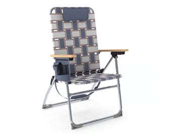 Gray Retro Folding Web Chair