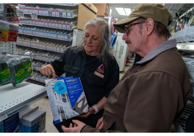 Timberline Ace Hardware of Aspen team member helping customer