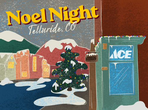 Telluride Noel Night 2026 holiday shopping event at Timberline Ace Hardware